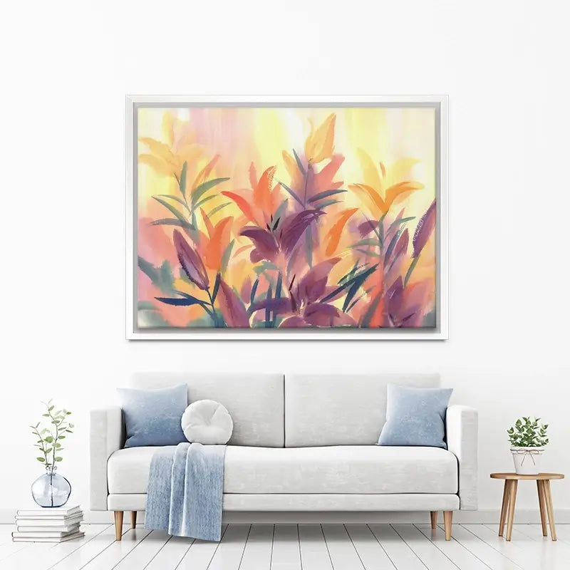 Summer Lily Flowers Canvas Print