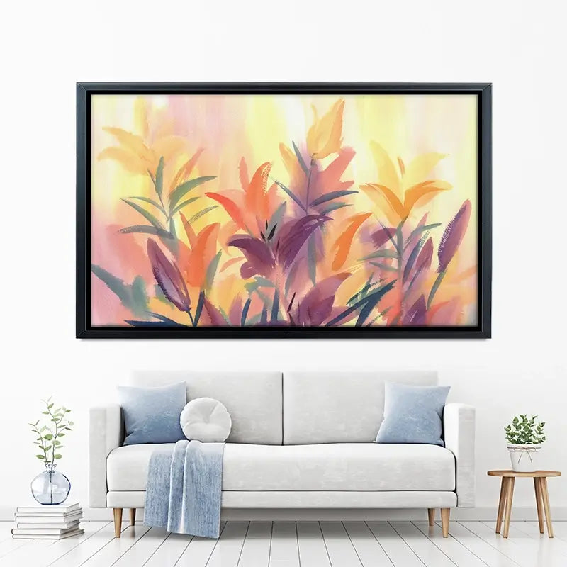 Summer Lily Flowers Canvas Print