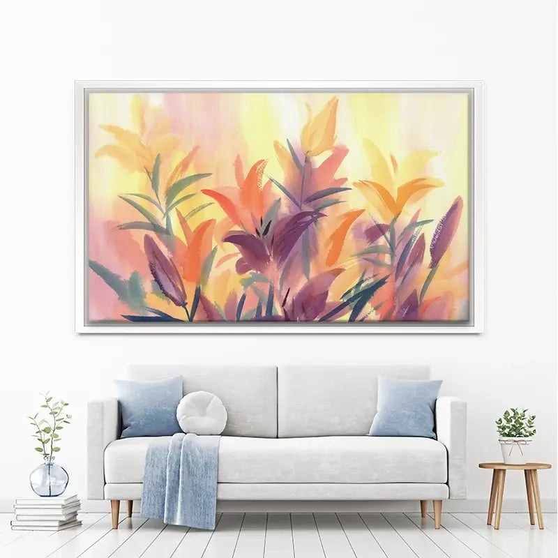 Summer Lily Flowers Canvas Print