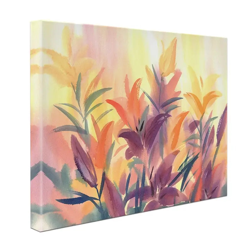 Summer Lily Flowers Canvas Print