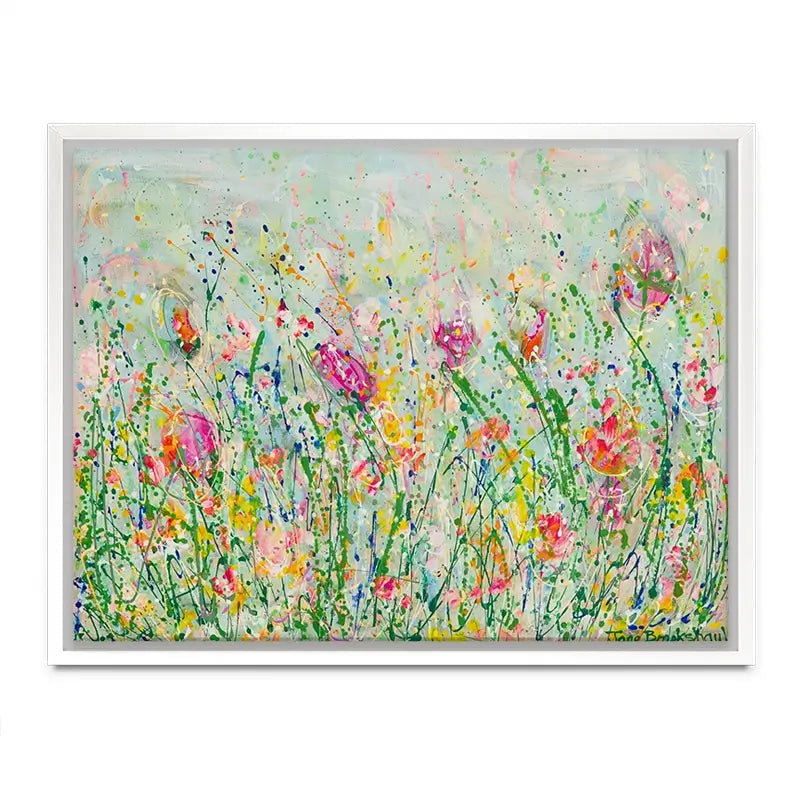 Wild Meadow In Green Canvas Print