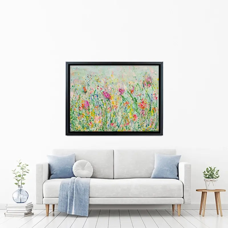 Wild Meadow In Green Canvas Print