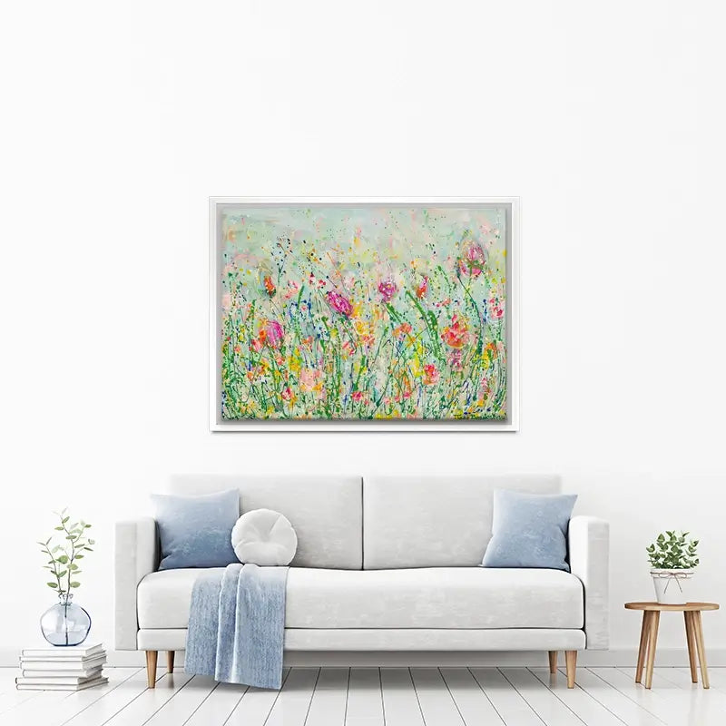 Wild Meadow In Green Canvas Print