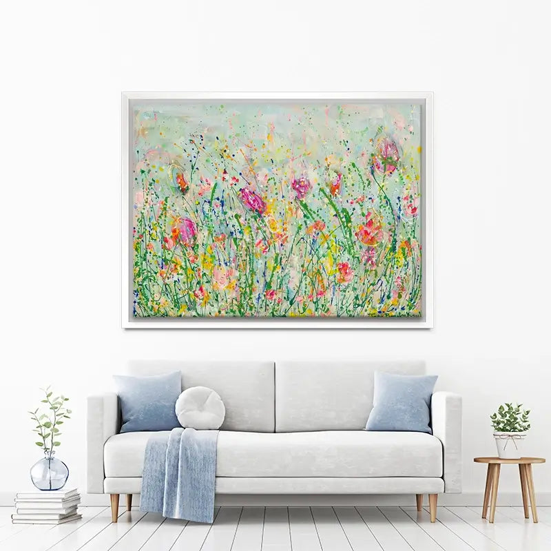 Wild Meadow In Green Canvas Print