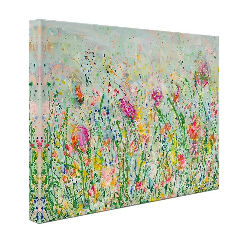 Wild Meadow In Green Canvas Print