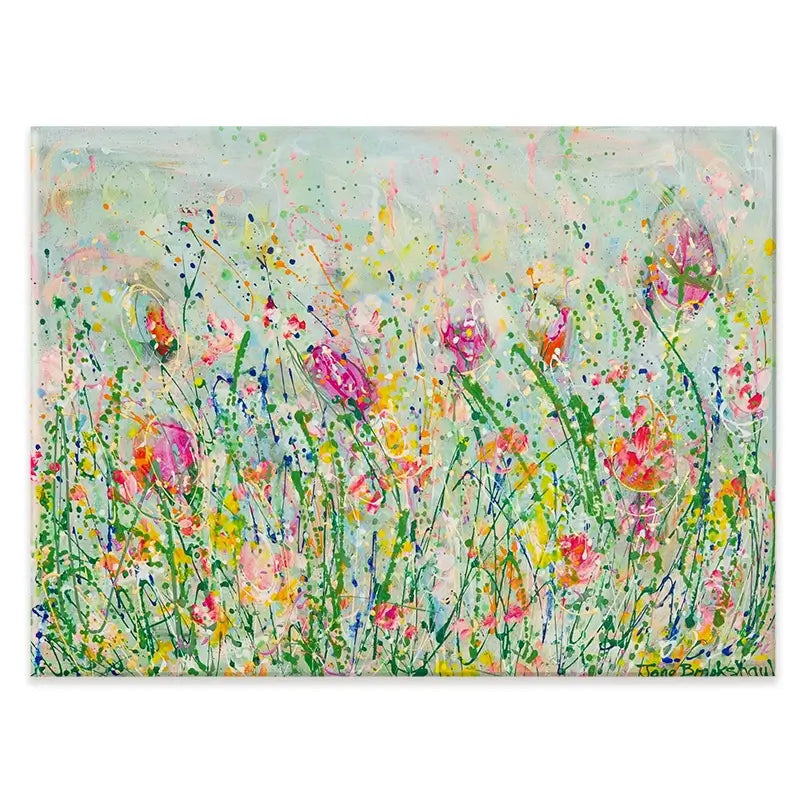 Wild Meadow In Green Canvas Print