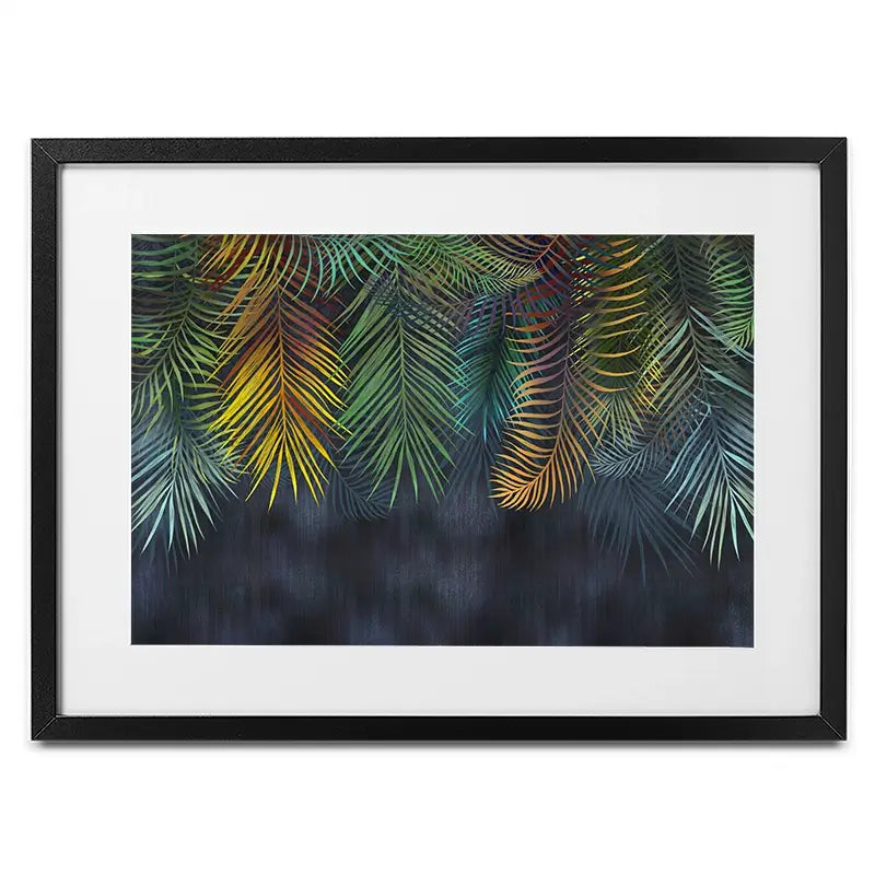 Tropical Hanging Leaves Framed Art Print