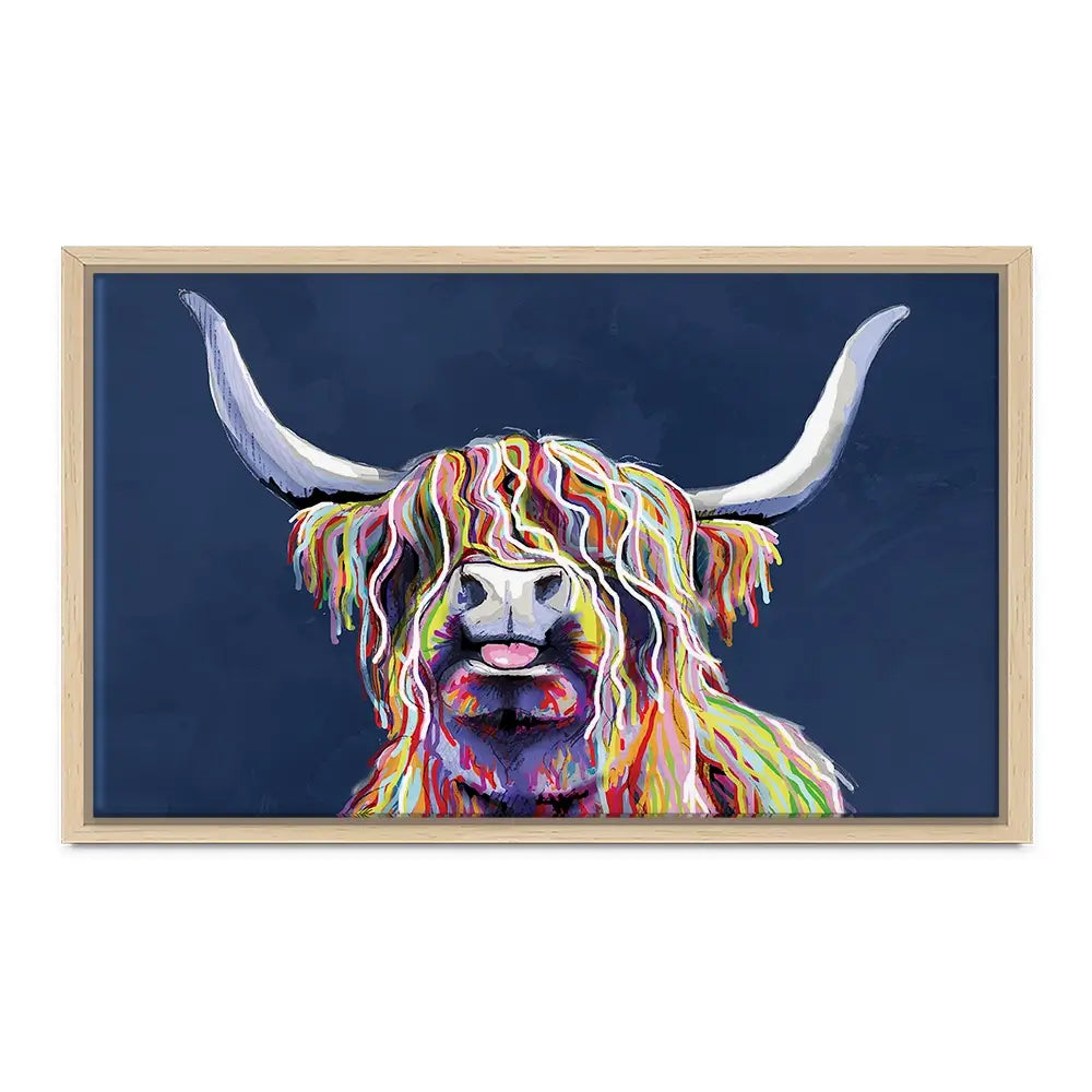 Cheeky Coo In Navy Blue Canvas Print