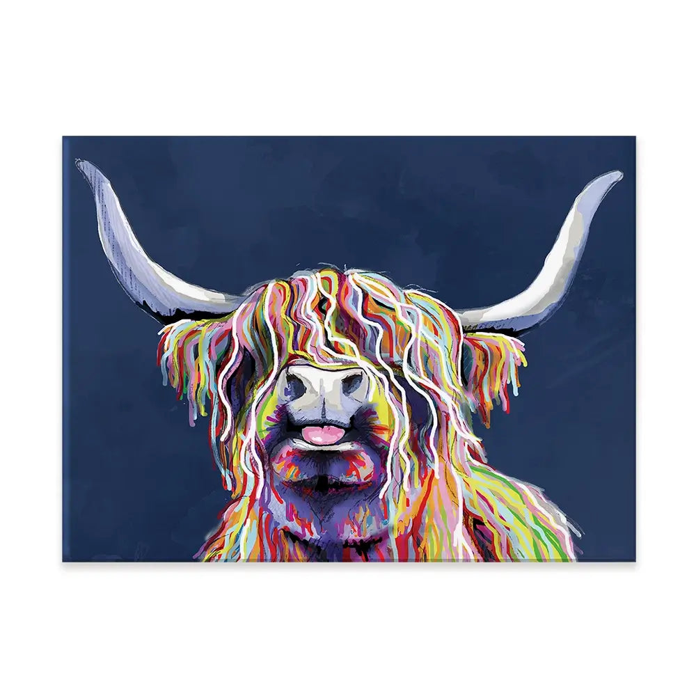 Cheeky Coo In Navy Blue Canvas Print