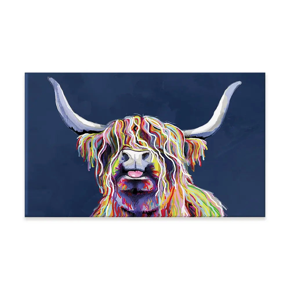 Cheeky Coo In Navy Blue Canvas Print