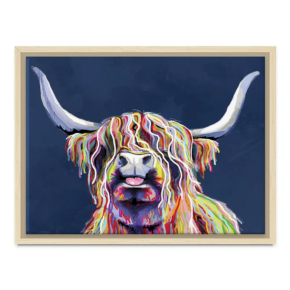 Cheeky Coo In Navy Blue Canvas Print