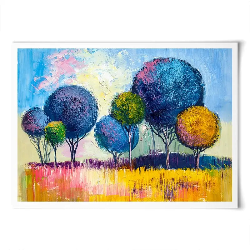 Colourful Trees Art Print