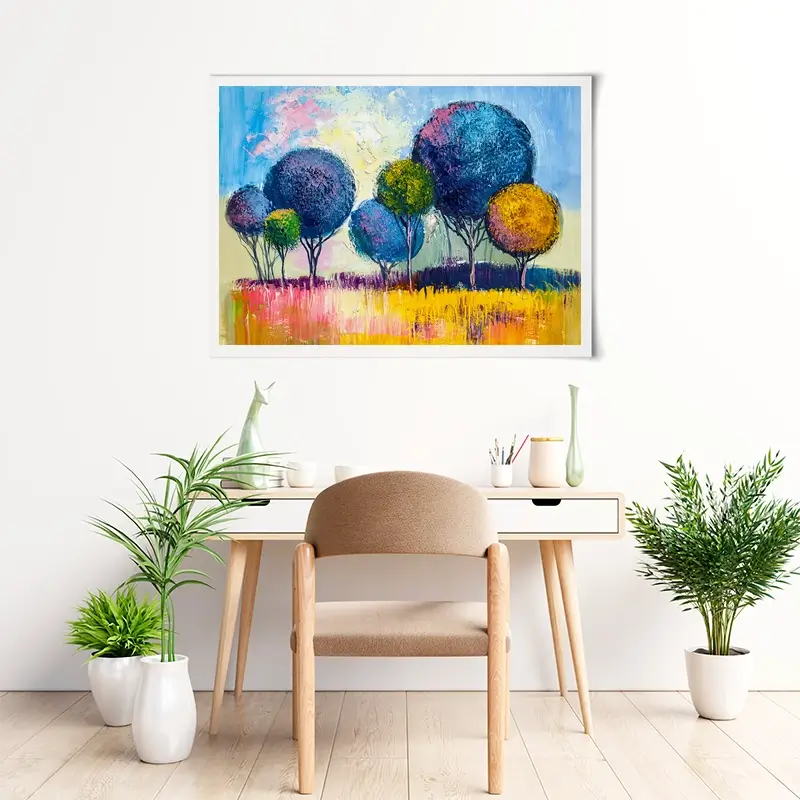 Colourful Trees Art Print