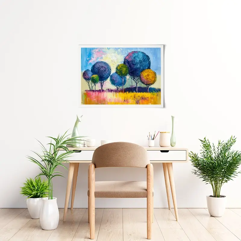 Colourful Trees Art Print