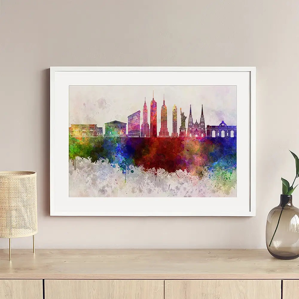 New York Skyline Framed Art Print