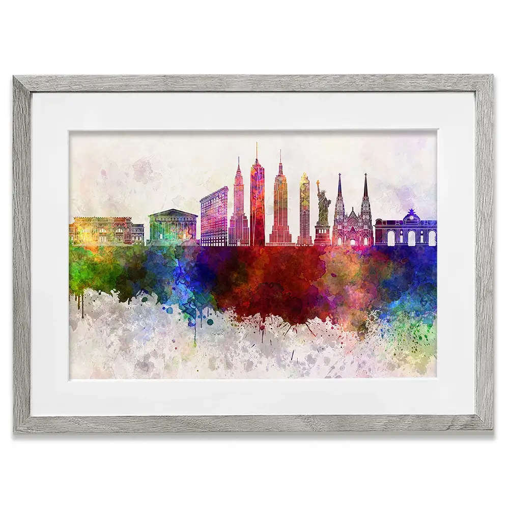 New York Skyline Framed Art Print