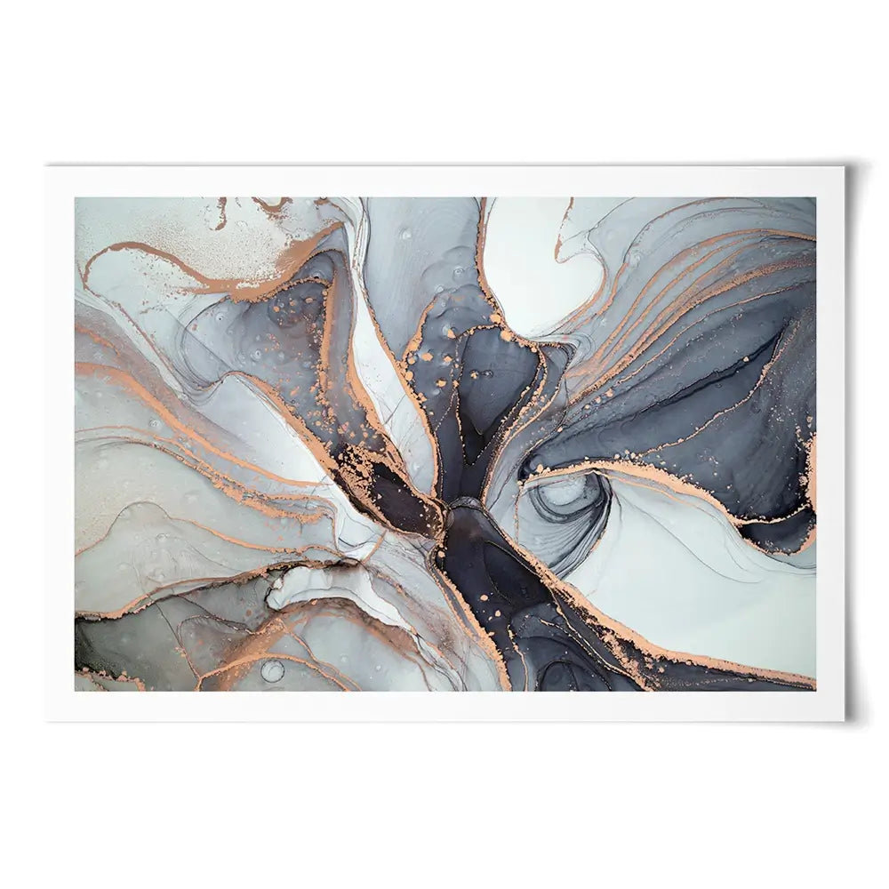 Fifty Shades Of Grey Marble Art Print