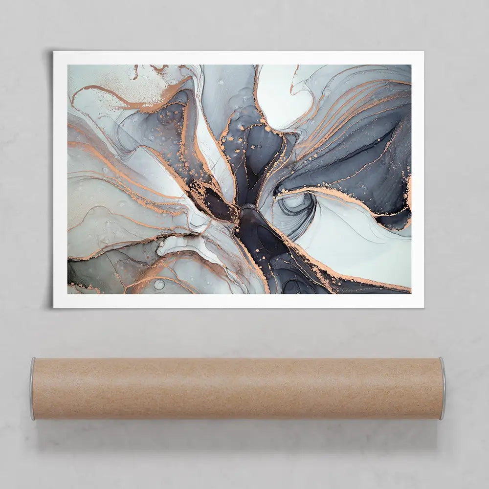 Fifty Shades Of Grey Marble Art Print