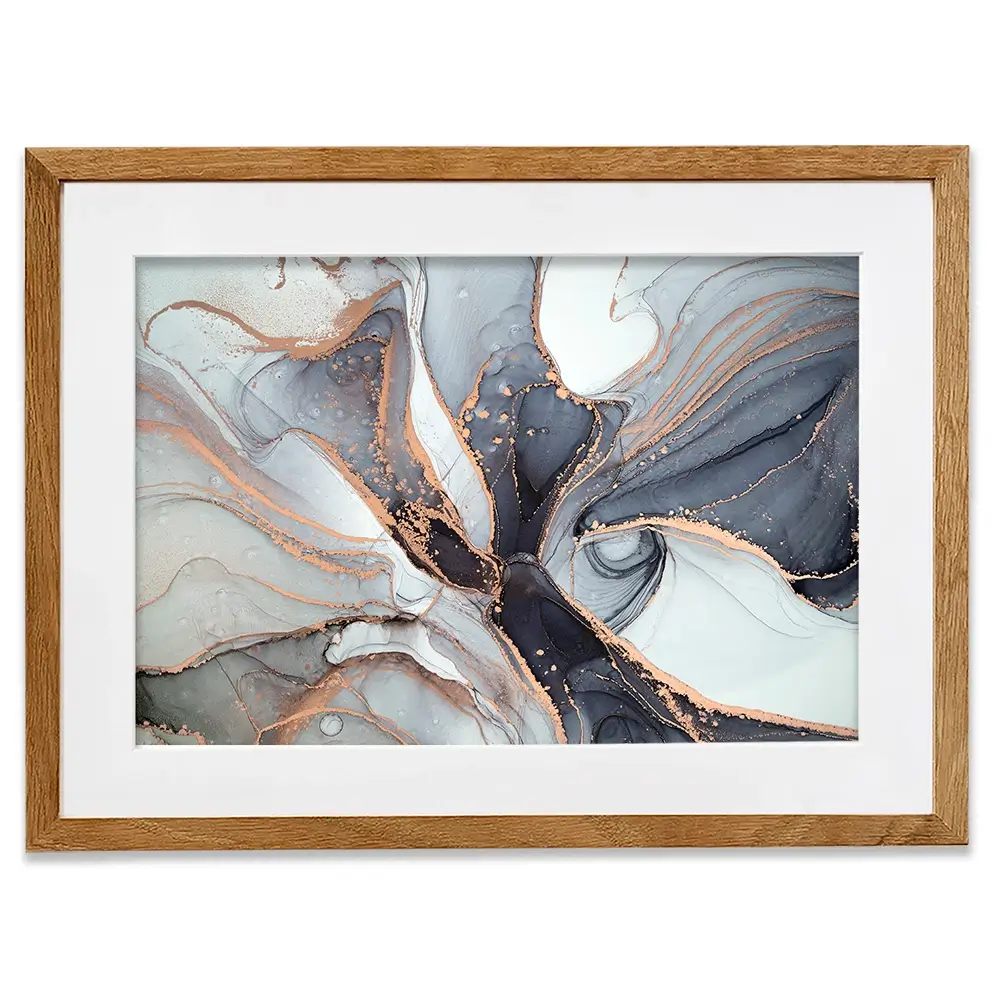 Fifty Shades Of Grey Marble Framed Art Print