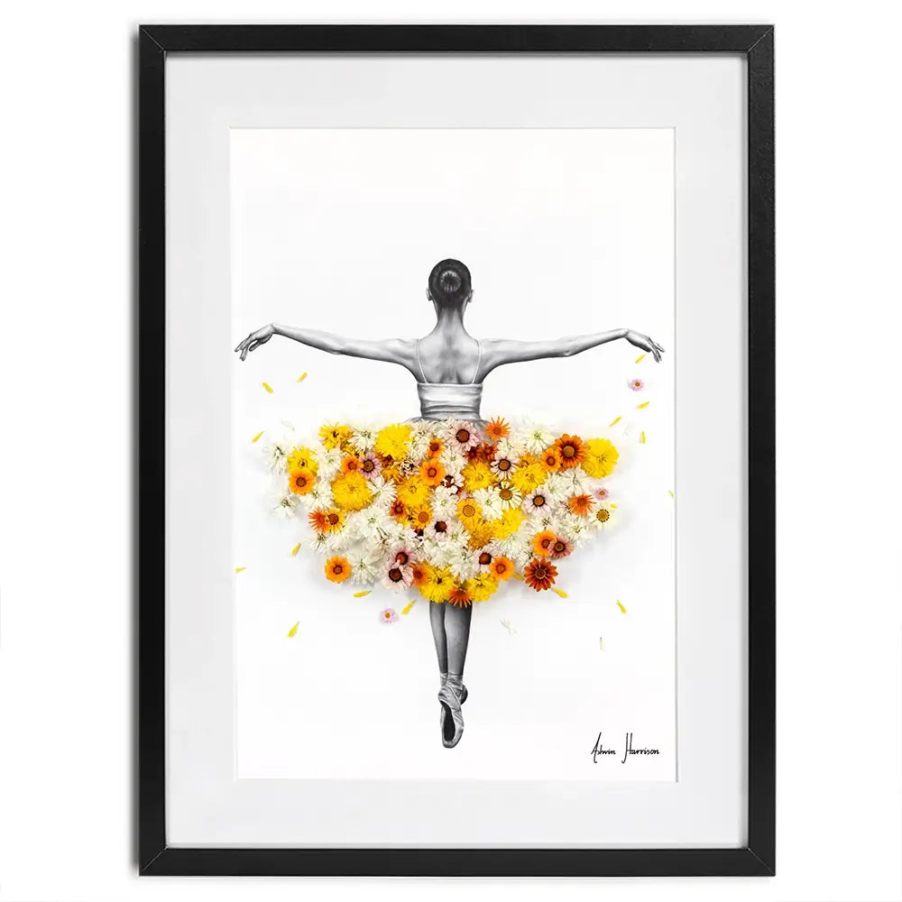 Flower Ballerina Framed Art Print