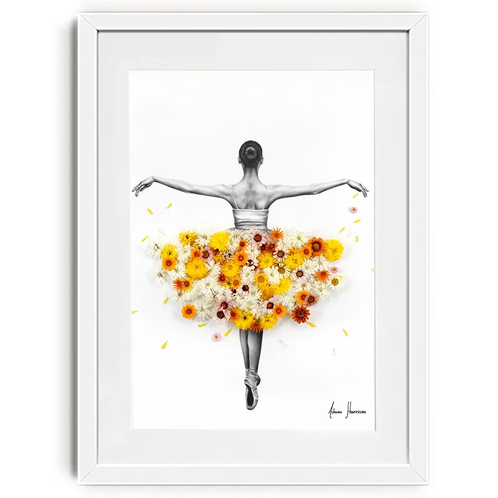 Flower Ballerina Framed Art Print