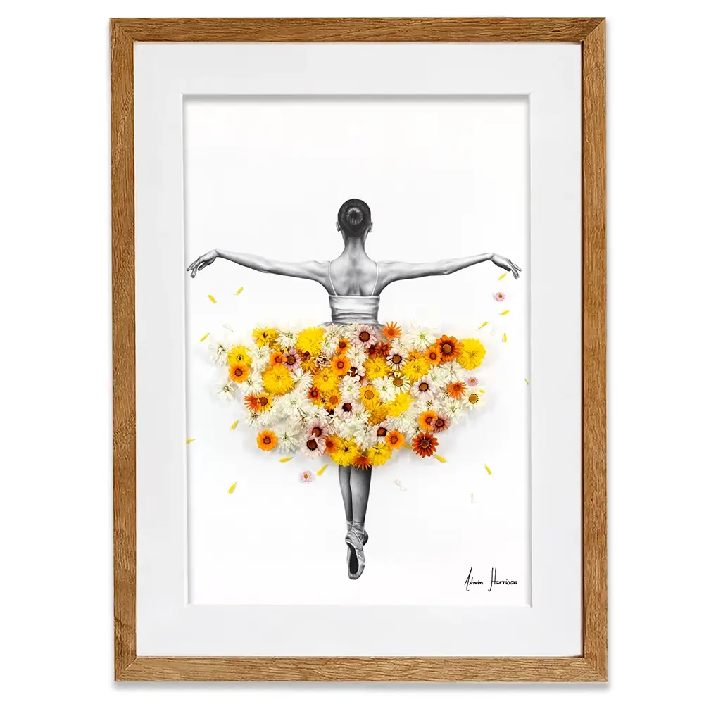 Flower Ballerina Framed Art Print