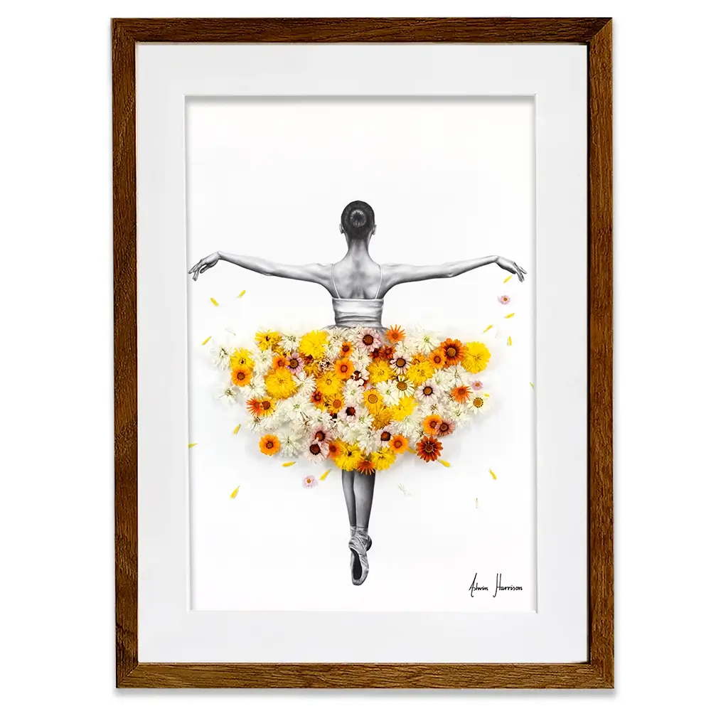 Flower Ballerina Framed Art Print