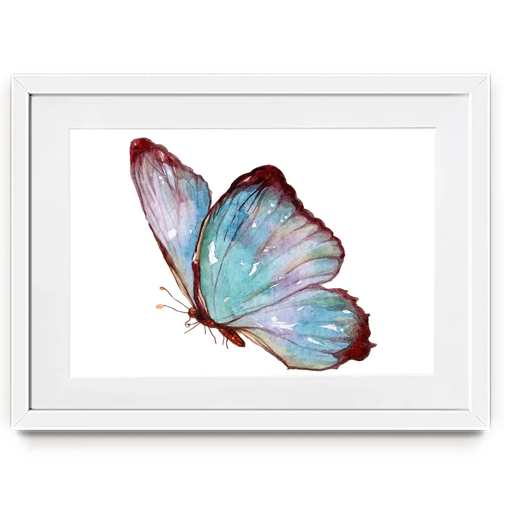 Watercolour Butterfly Framed Art Print