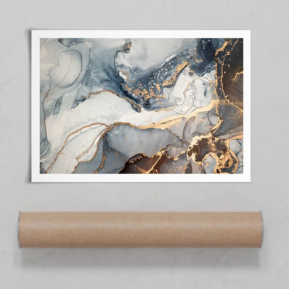 Marbled Art Print