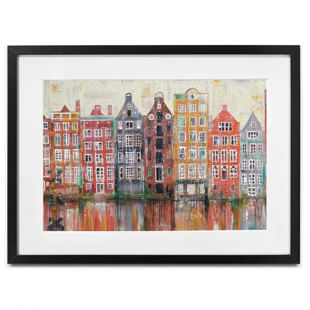 Amsterdam Damrak Framed Art Print