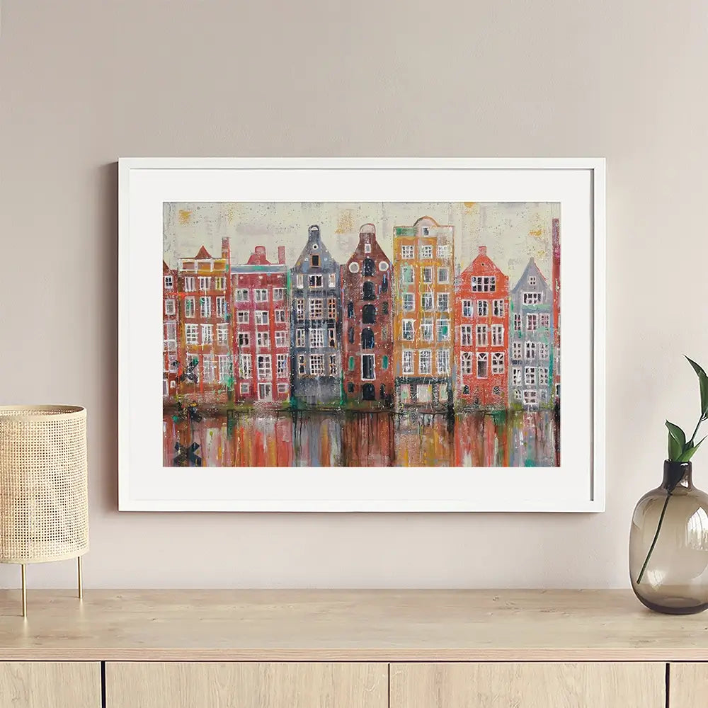 Amsterdam Damrak Framed Art Print