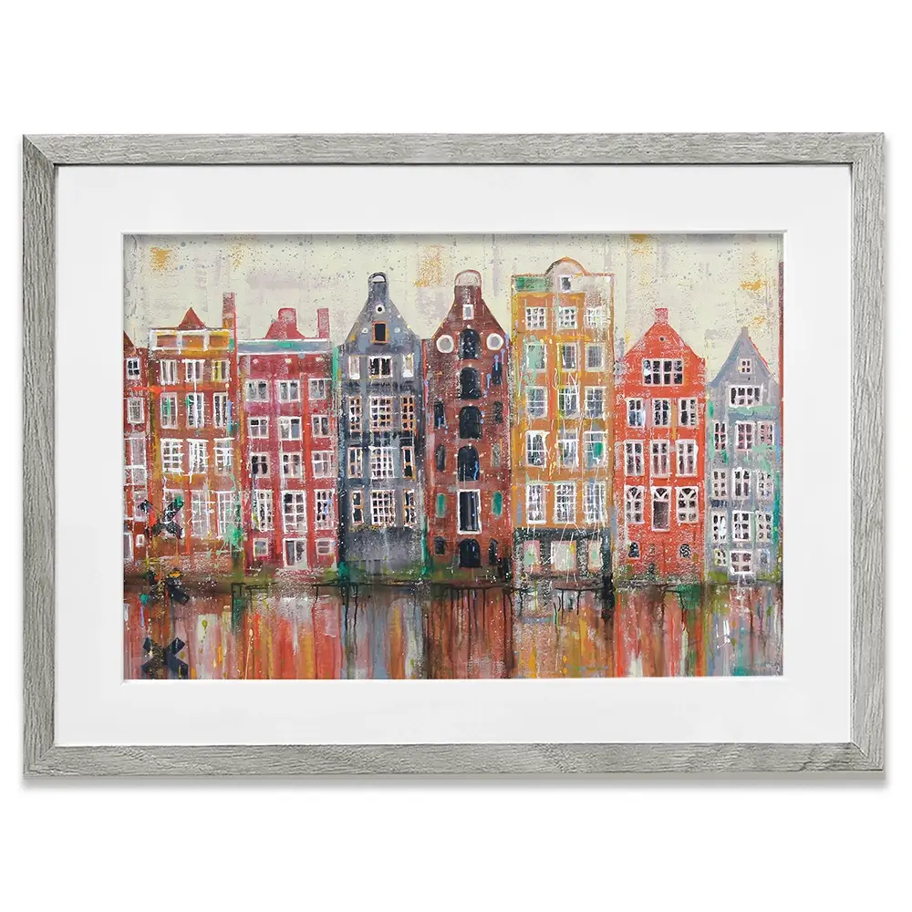 Amsterdam Damrak Framed Art Print