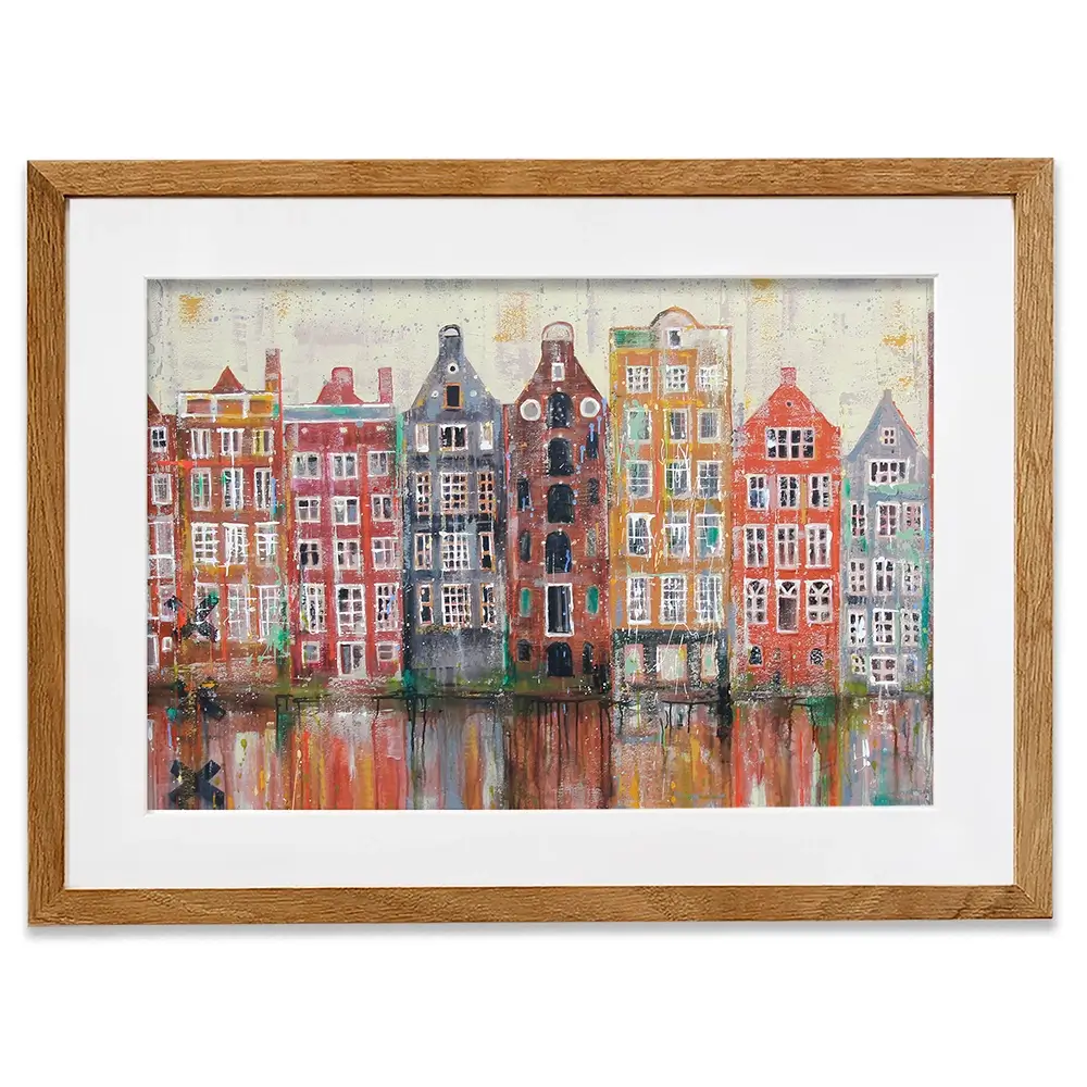 Amsterdam Damrak Framed Art Print