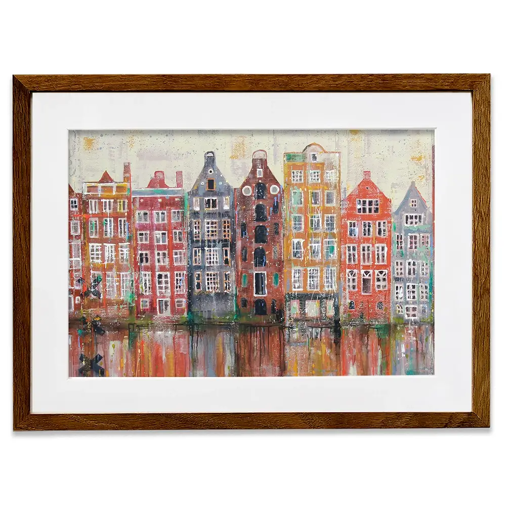 Amsterdam Damrak Framed Art Print