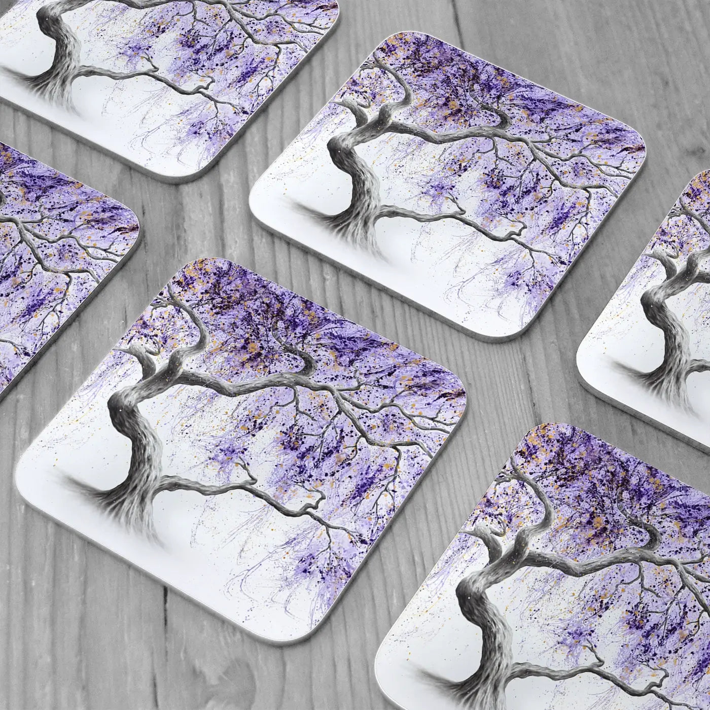 Purple Prosperity Coaster Set