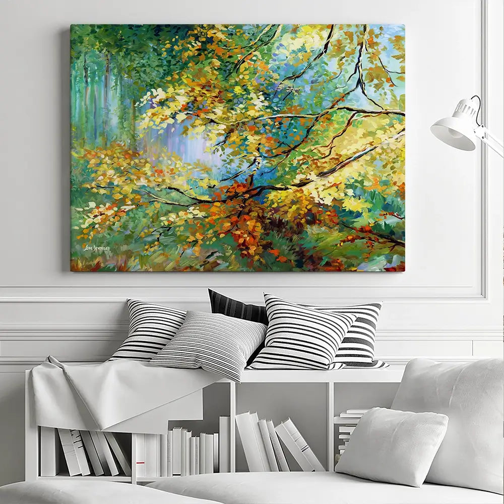 The Golden Leaves Canvas Print