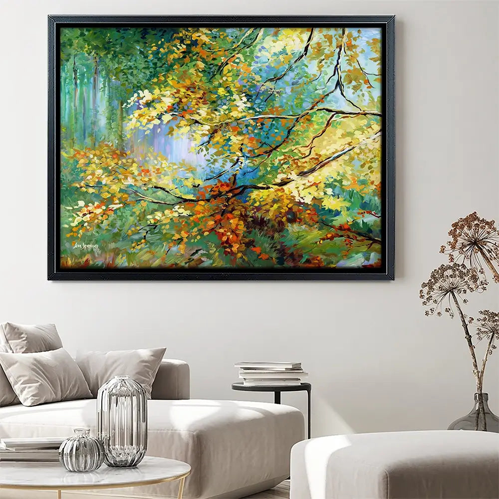 The Golden Leaves Canvas Print