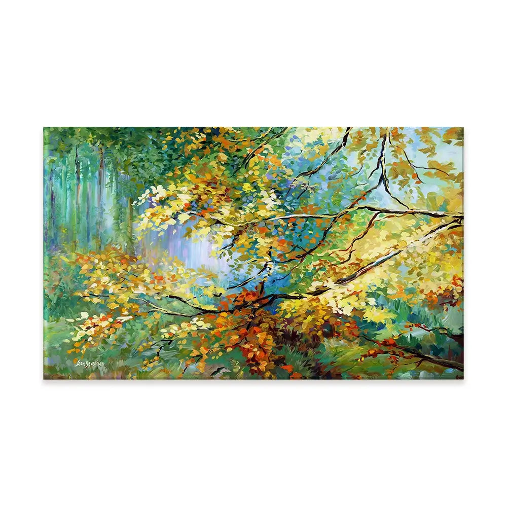 The Golden Leaves Canvas Print