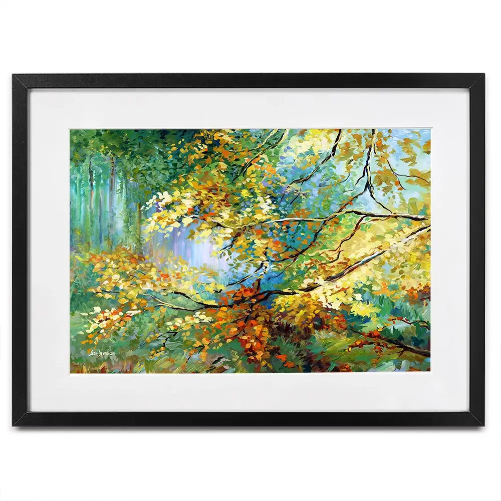 The Golden Leaves Framed Art Print