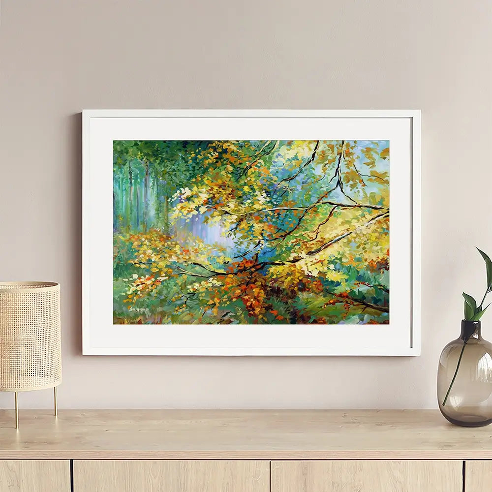 The Golden Leaves Framed Art Print