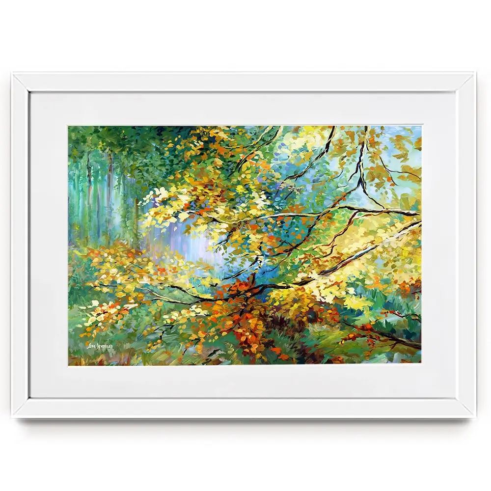 The Golden Leaves Framed Art Print