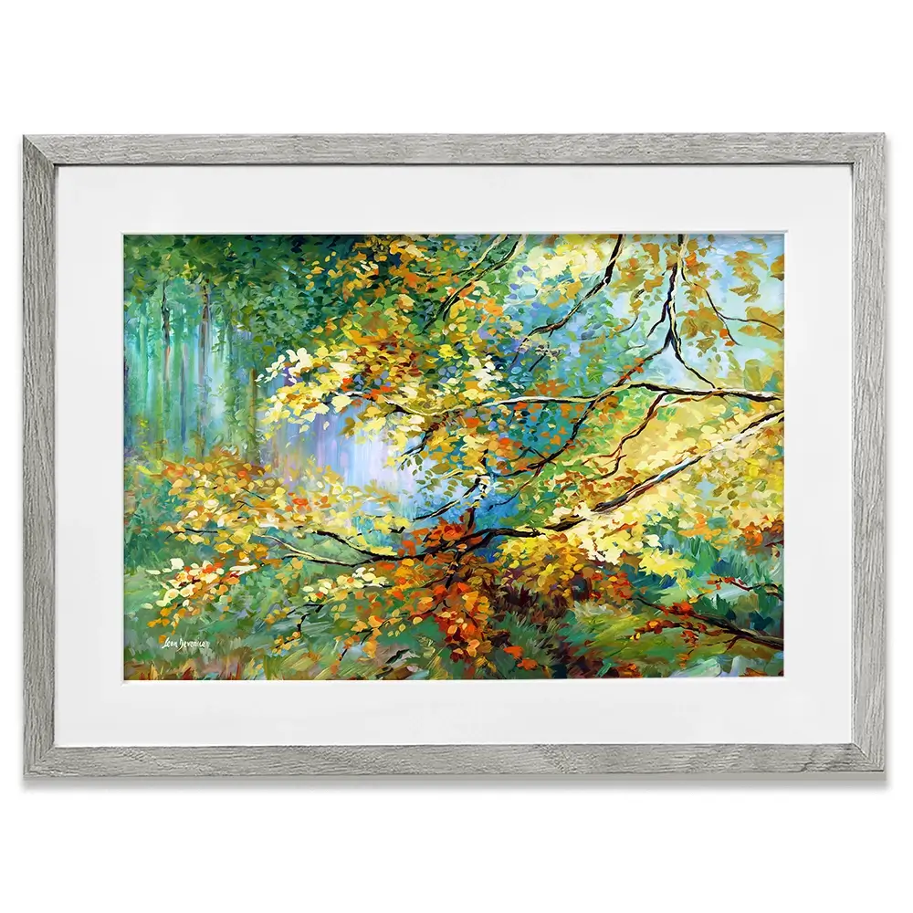 The Golden Leaves Framed Art Print