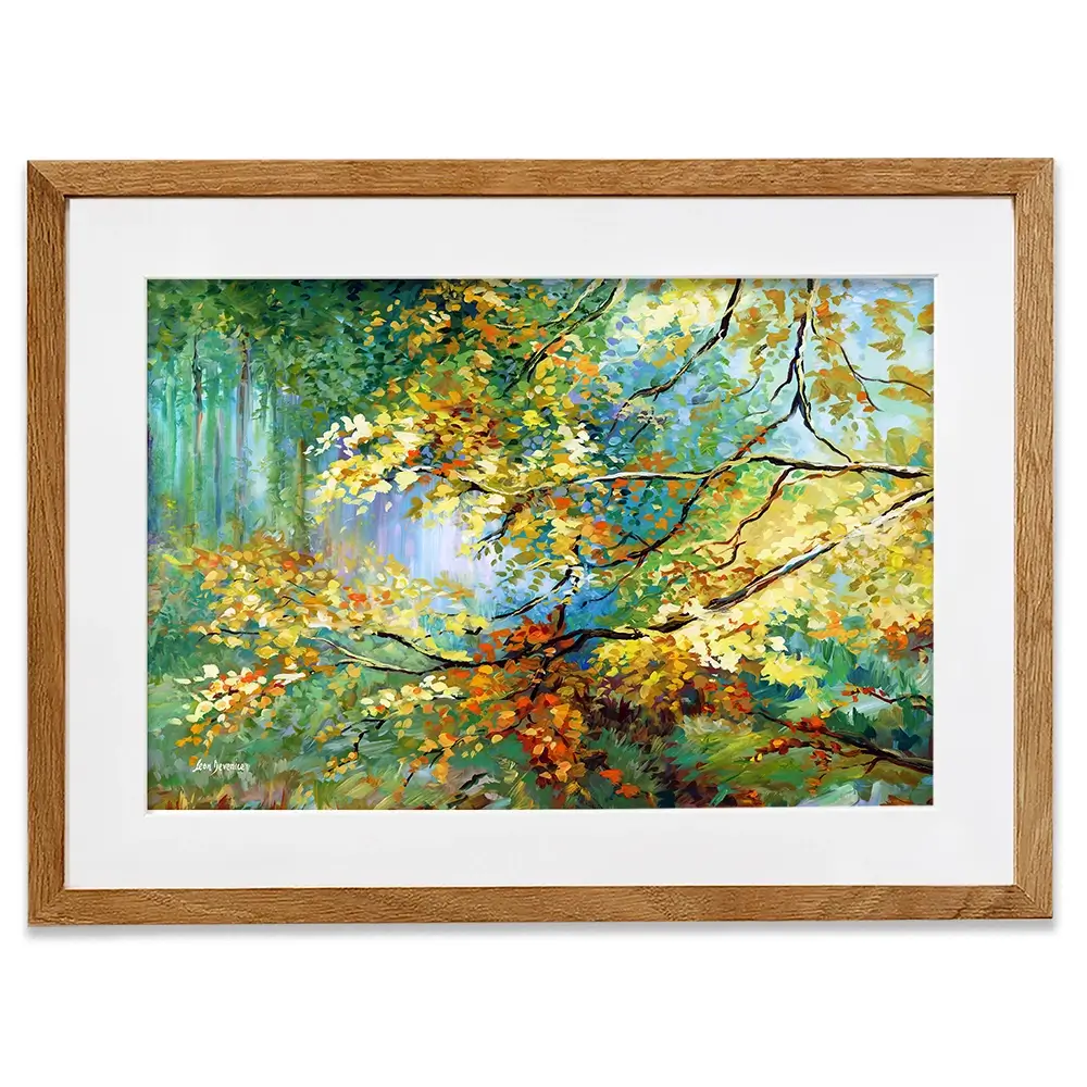 The Golden Leaves Framed Art Print