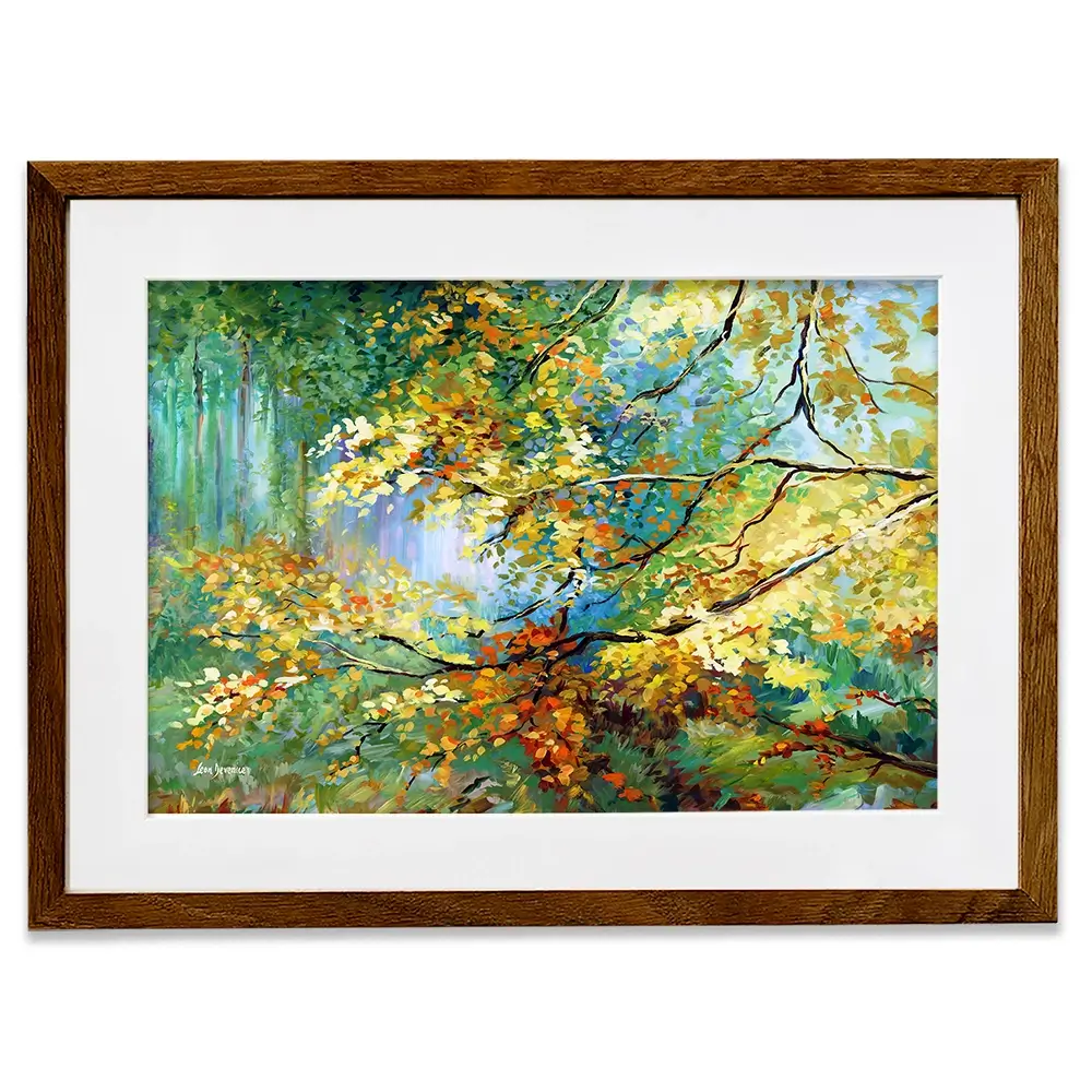 The Golden Leaves Framed Art Print