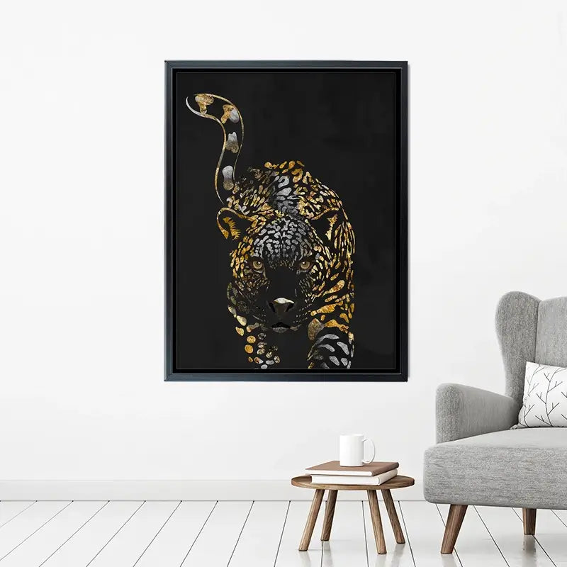 Black Jaguar Canvas Print