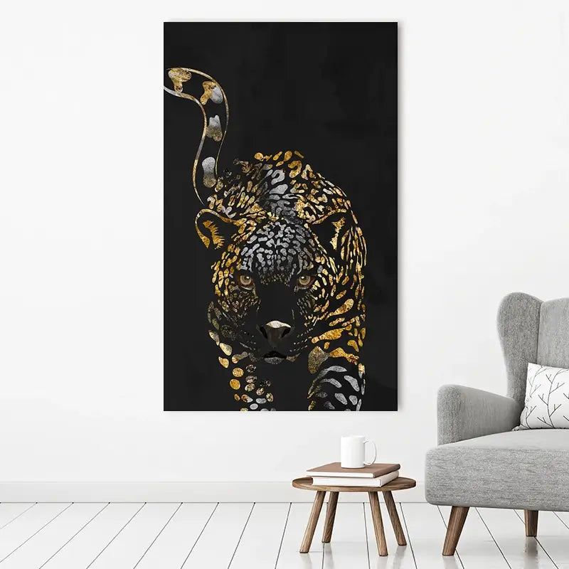 Black Jaguar Canvas Print