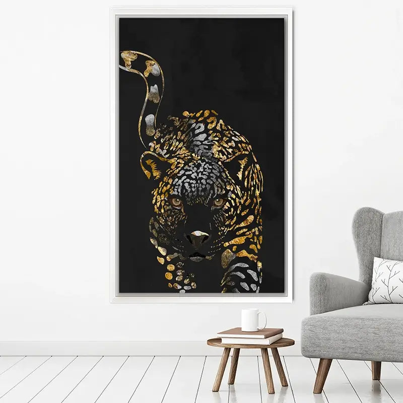 Black Jaguar Canvas Print