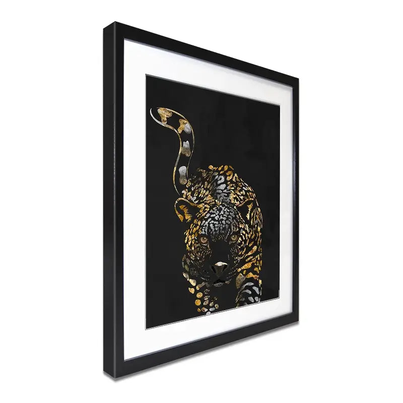 Black Jaguar Framed Art Print