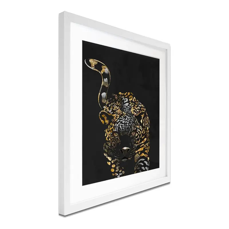 Black Jaguar Framed Art Print