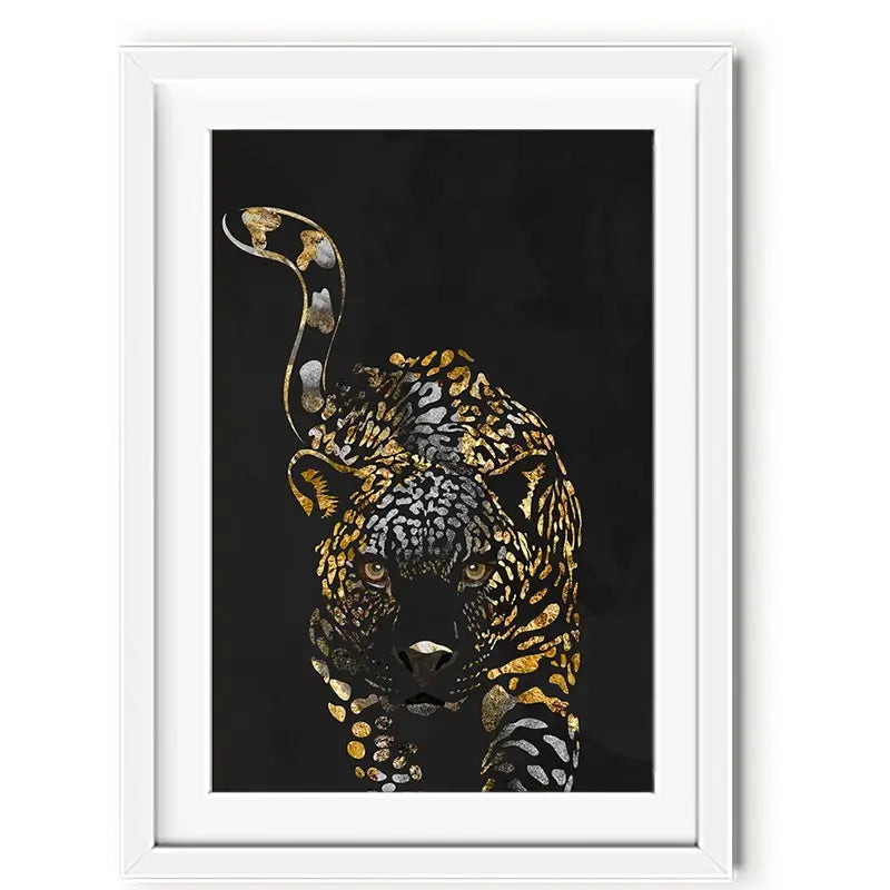 Black Jaguar Framed Art Print